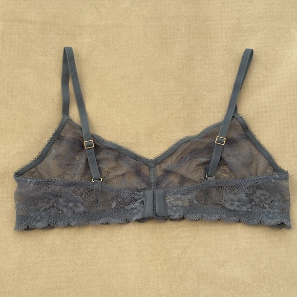 Jason Wu, wireless lace bra, demi shape, size L blue grey - Picture 5 of 9